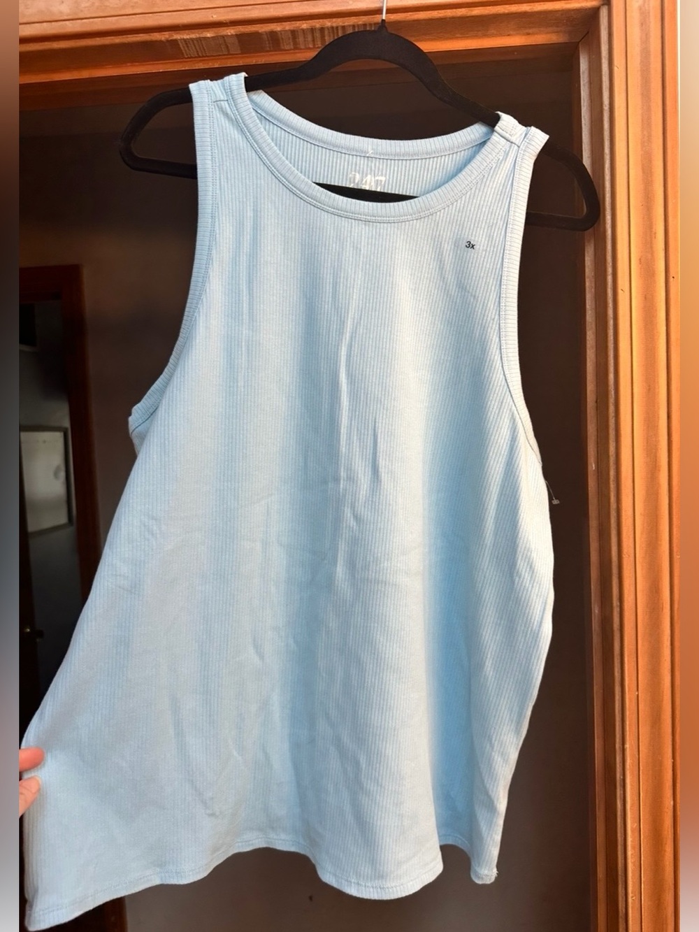 Maurices Light Blue Ribbed Tank Top
